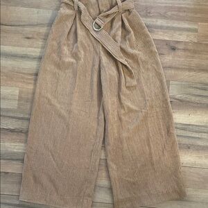 Hyfve Tan Corduroy Pants with Belt
